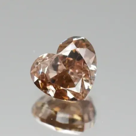 Natural Fancy Brownish-Pink Diamond -0.51ct, Heart cut