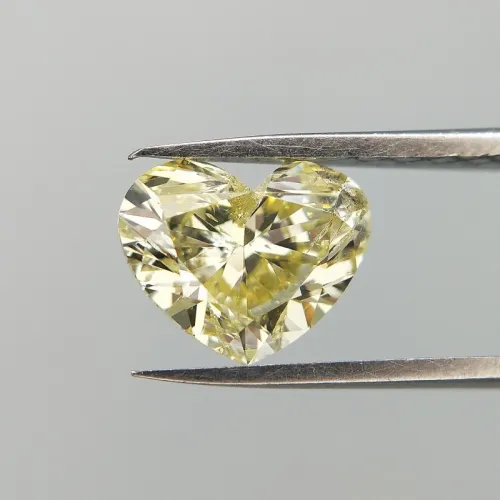 Natural Fancy Yellow Diamond — 1.01 ct, Heart Cut