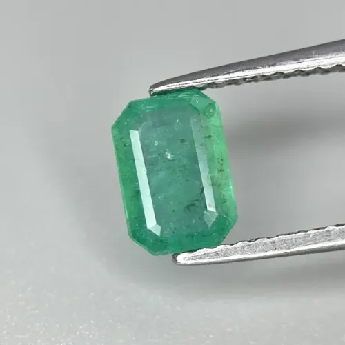 Natural Green Emerald - 0.74ct Emerald Cut