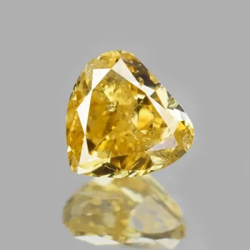 Natural Fancy Yellow diamond - 0.51ct Pear Cut